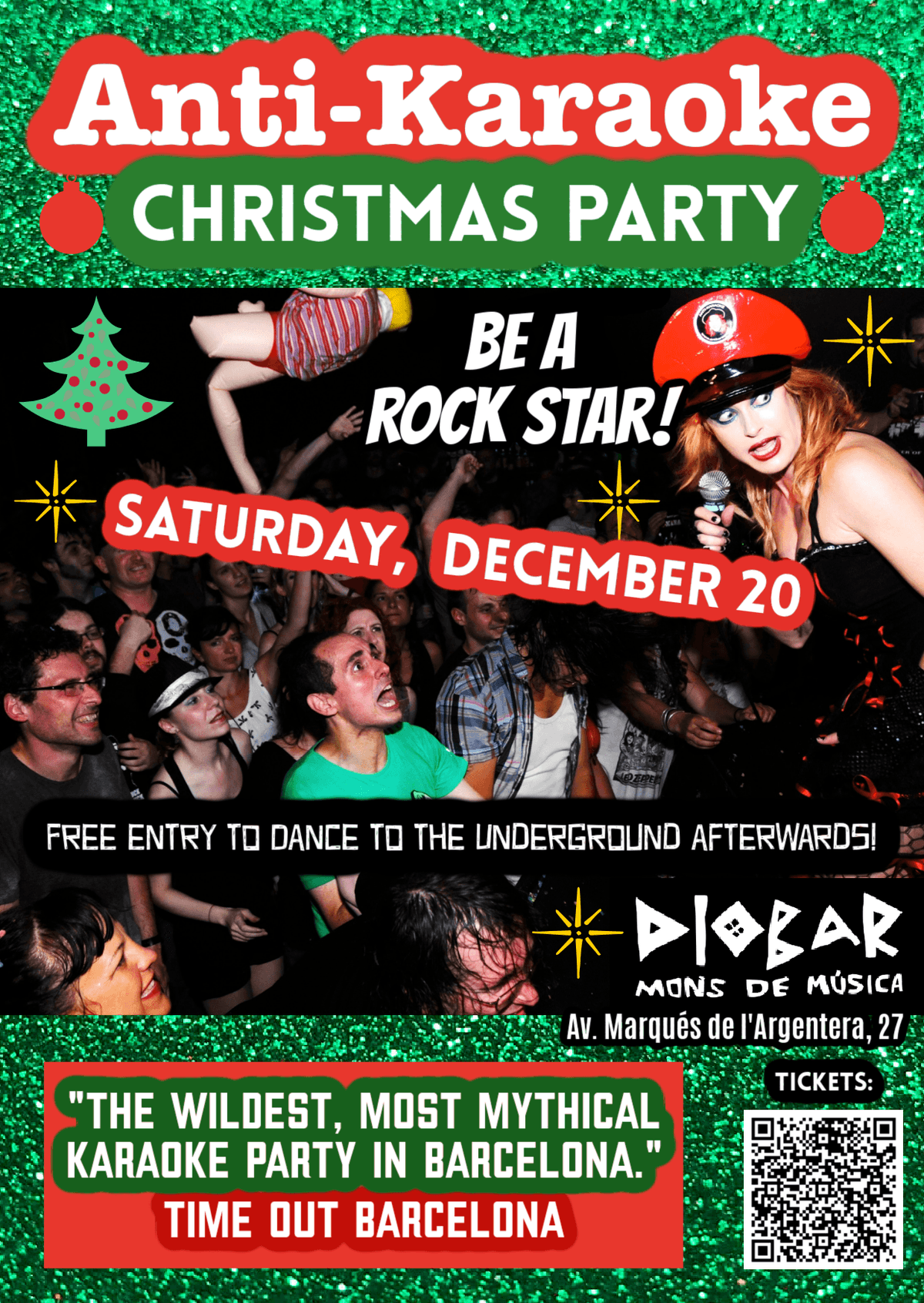 Anti-Karaoke Christmas Party December 20 at Diobar