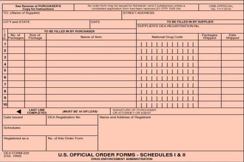 The Ins and Outs of DEA Form 222 DEA Form 222 DEA com...