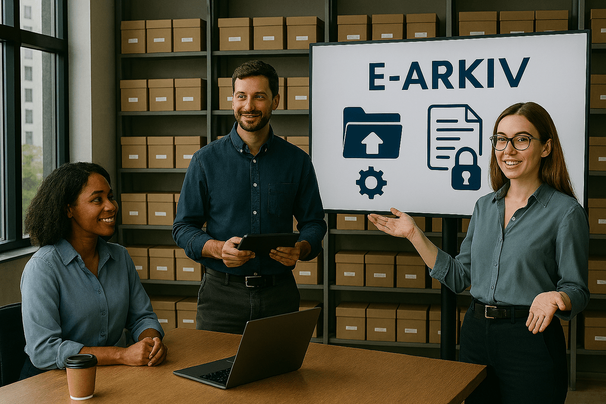 Personer använder signeringslösningen
