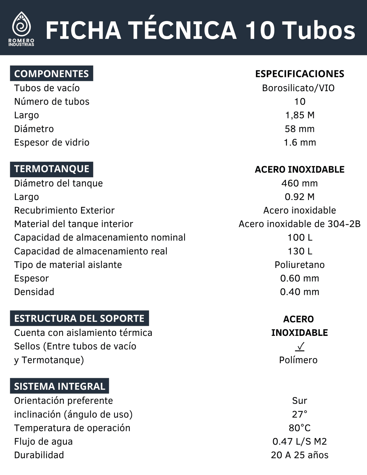 CALENTADOR SOLAR 10 TUBOS CON INSTALACIÓN