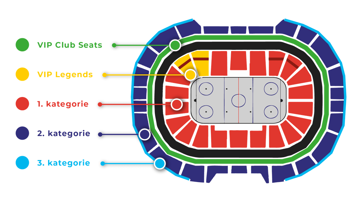 kategorie vstupenek mistrovství světa v ledním hokeji 2024 Praha