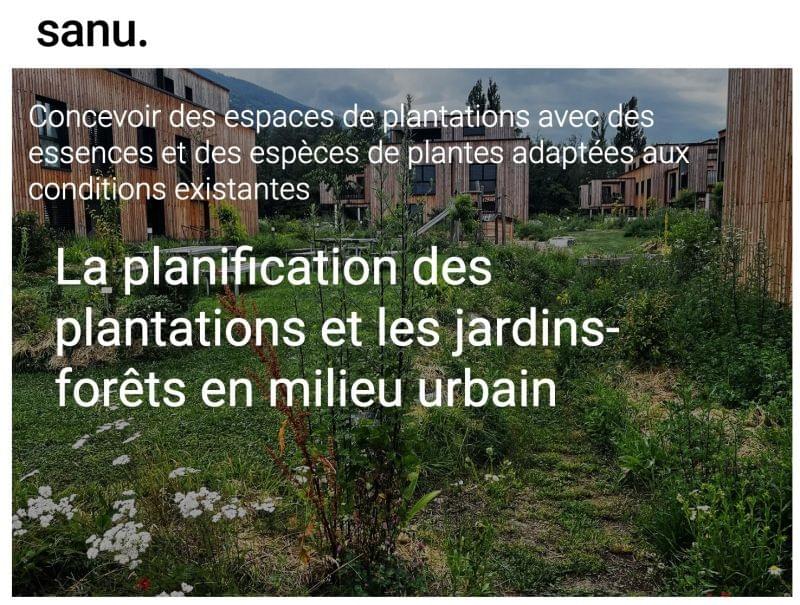 La planification des plantations et les jardins-forêts en milieu urbain