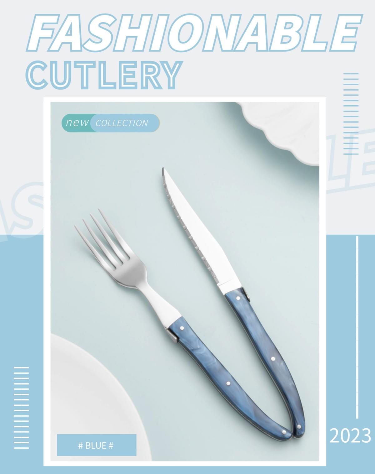 Cutlery with blue - Classic Ⅲ