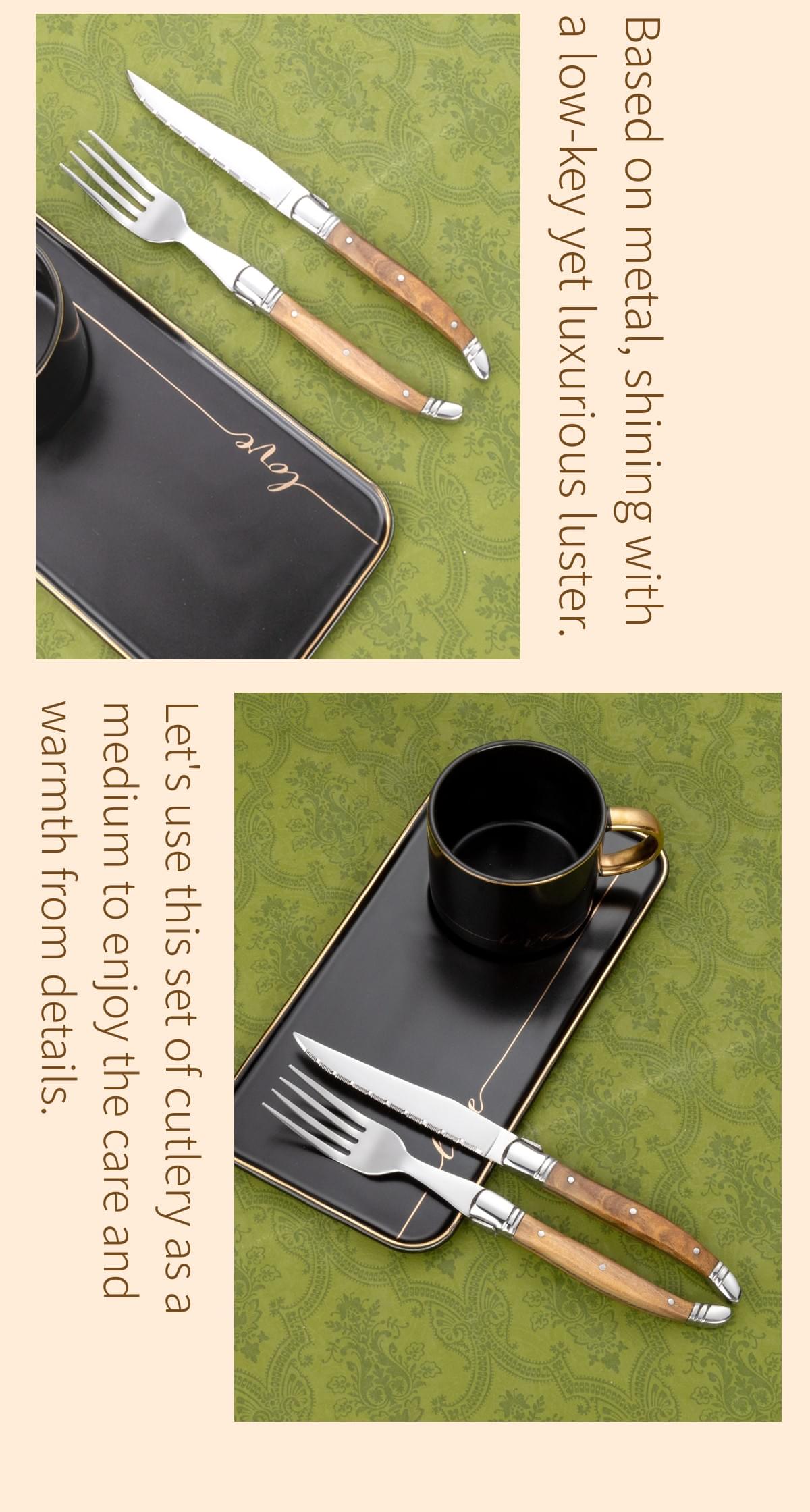 Cutlery with olive wooden handle-classic