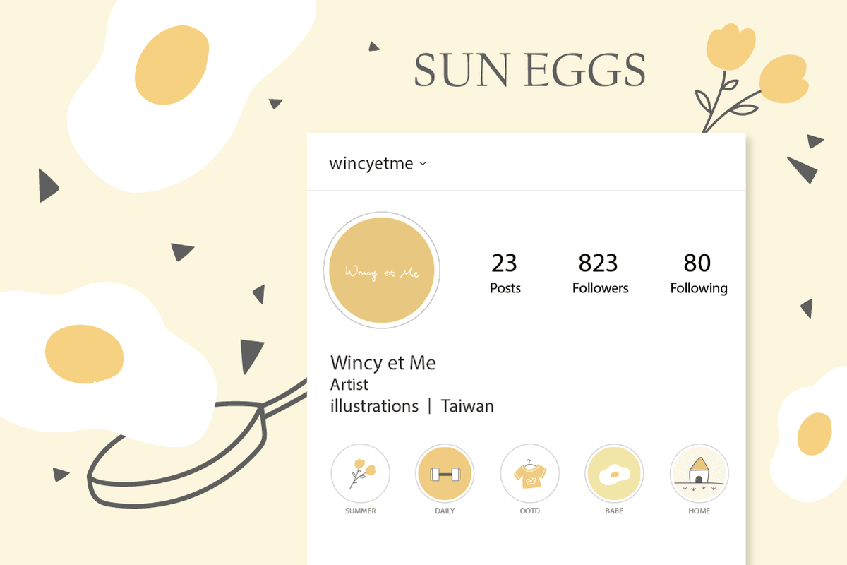 SUN EGGS - Instagram Story Highlight Covers
