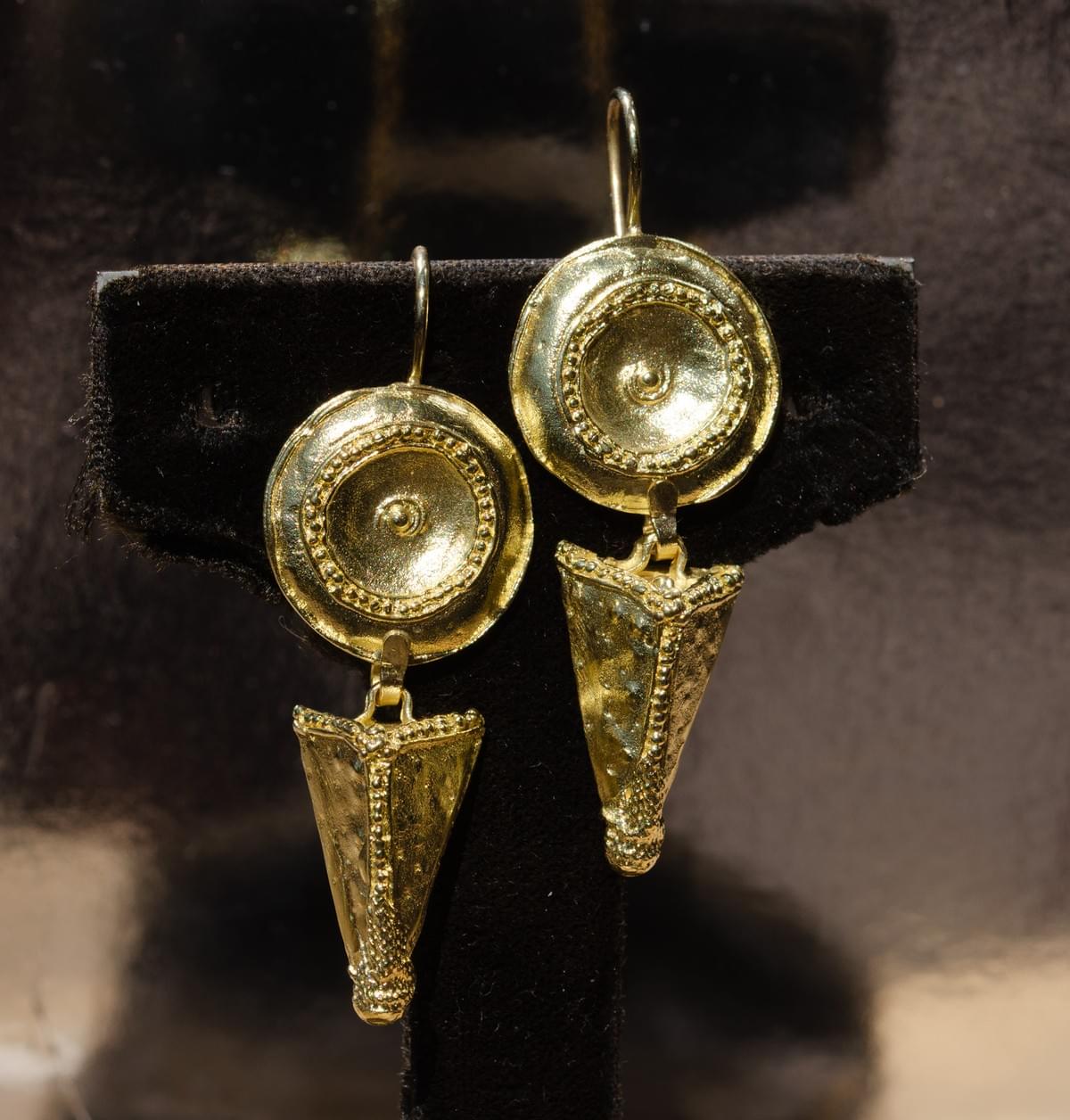 Etruscan style drop earrings