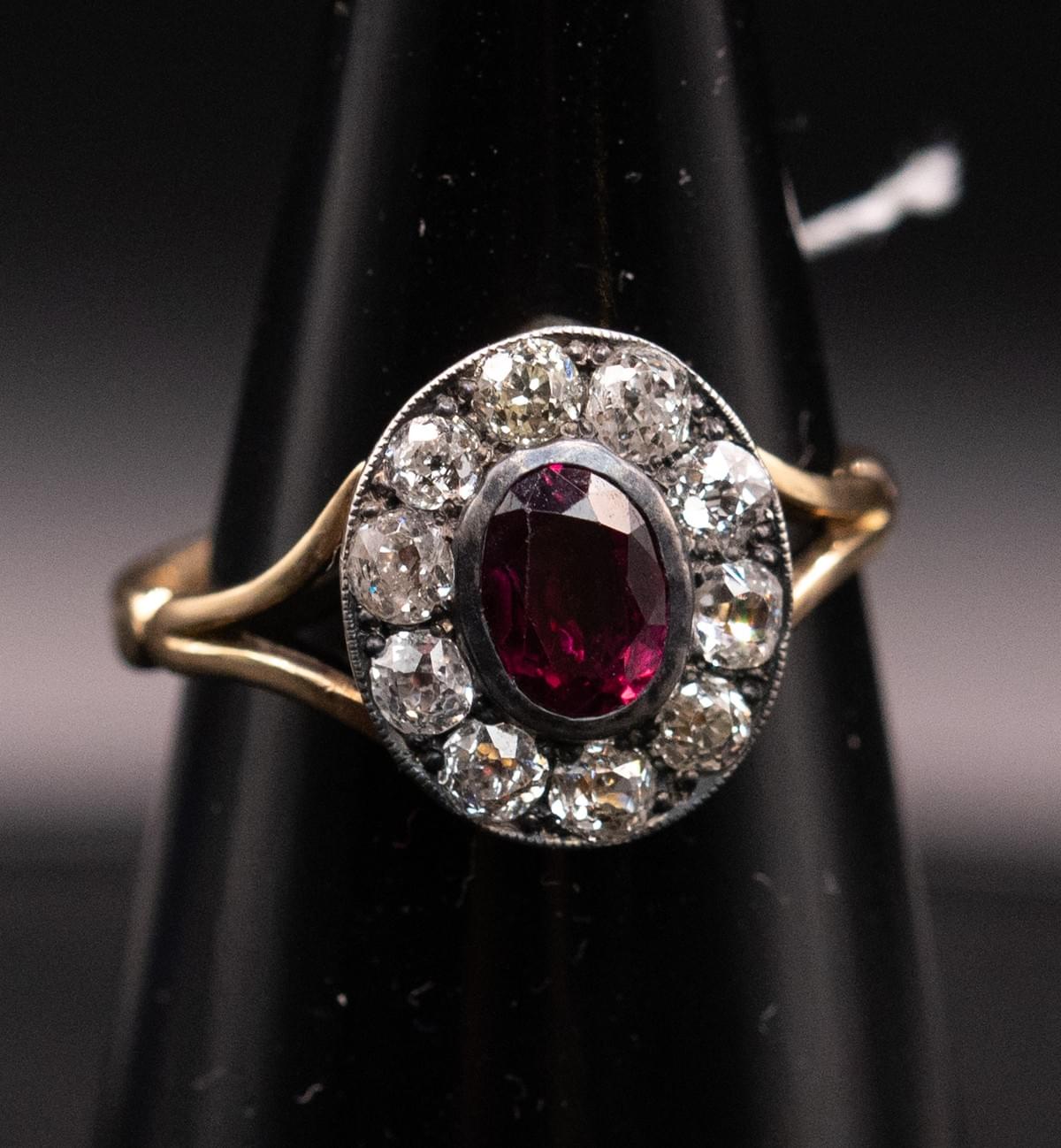 Ruby and diamond ring