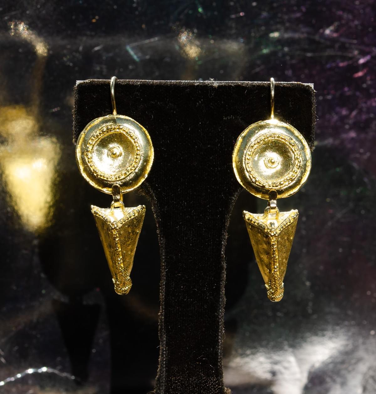 Etruscan style drop earrings