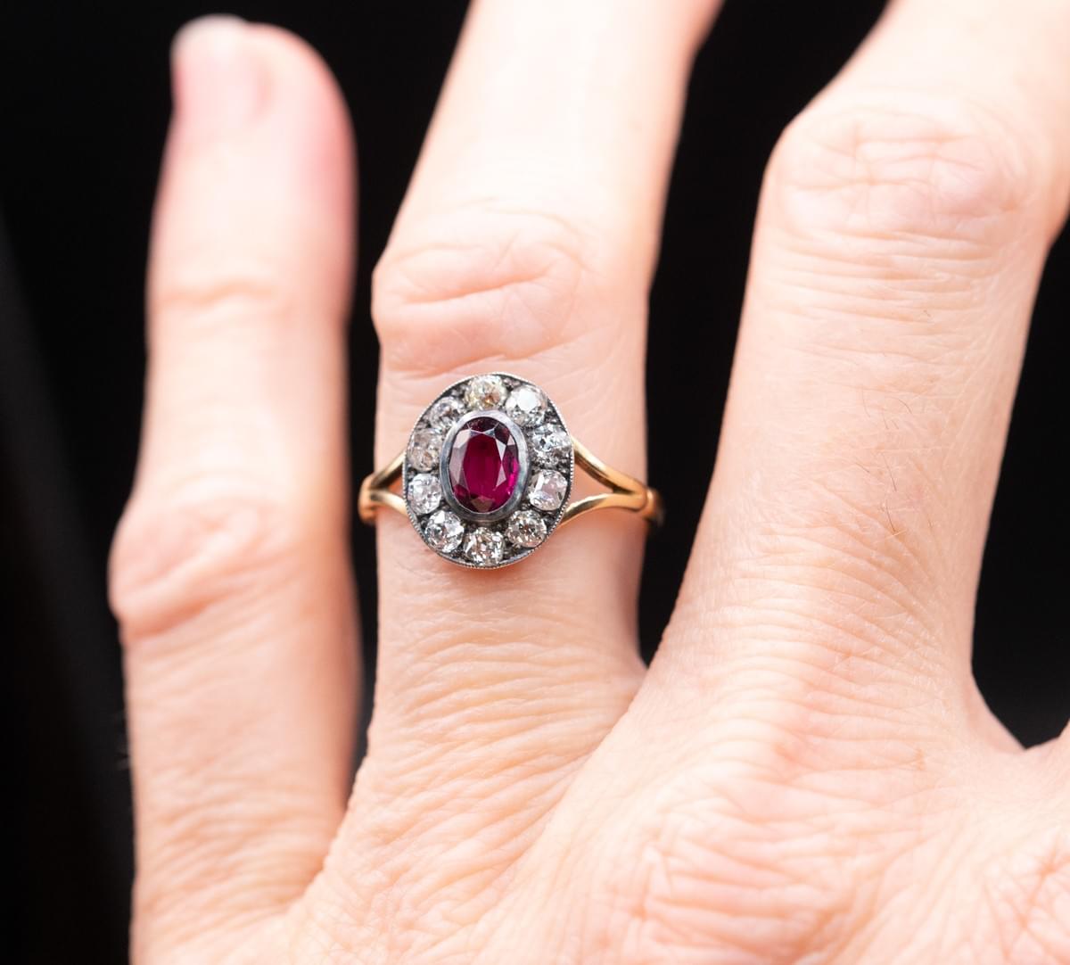 Ruby and diamond ring