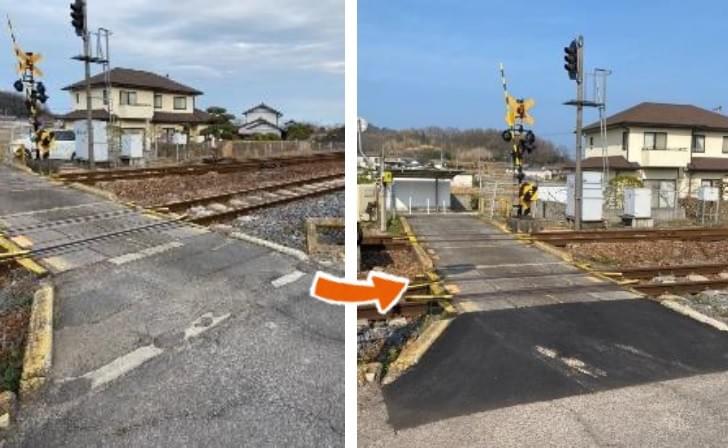 傷んできたアスファルトを綺麗に舗装しました。