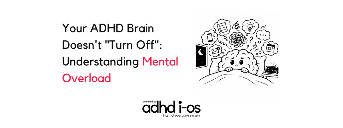 Graphic illustration titled "The real reason instructions don't stick" showing a stressed cartoon brain seated at a desk with an instruction booklet, surrounded by swirling numbered step cards and question marks.