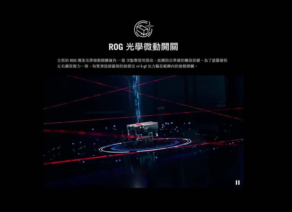 ASUS ROG Keris II Ace 無線三模電競滑鼠 - 月光白
