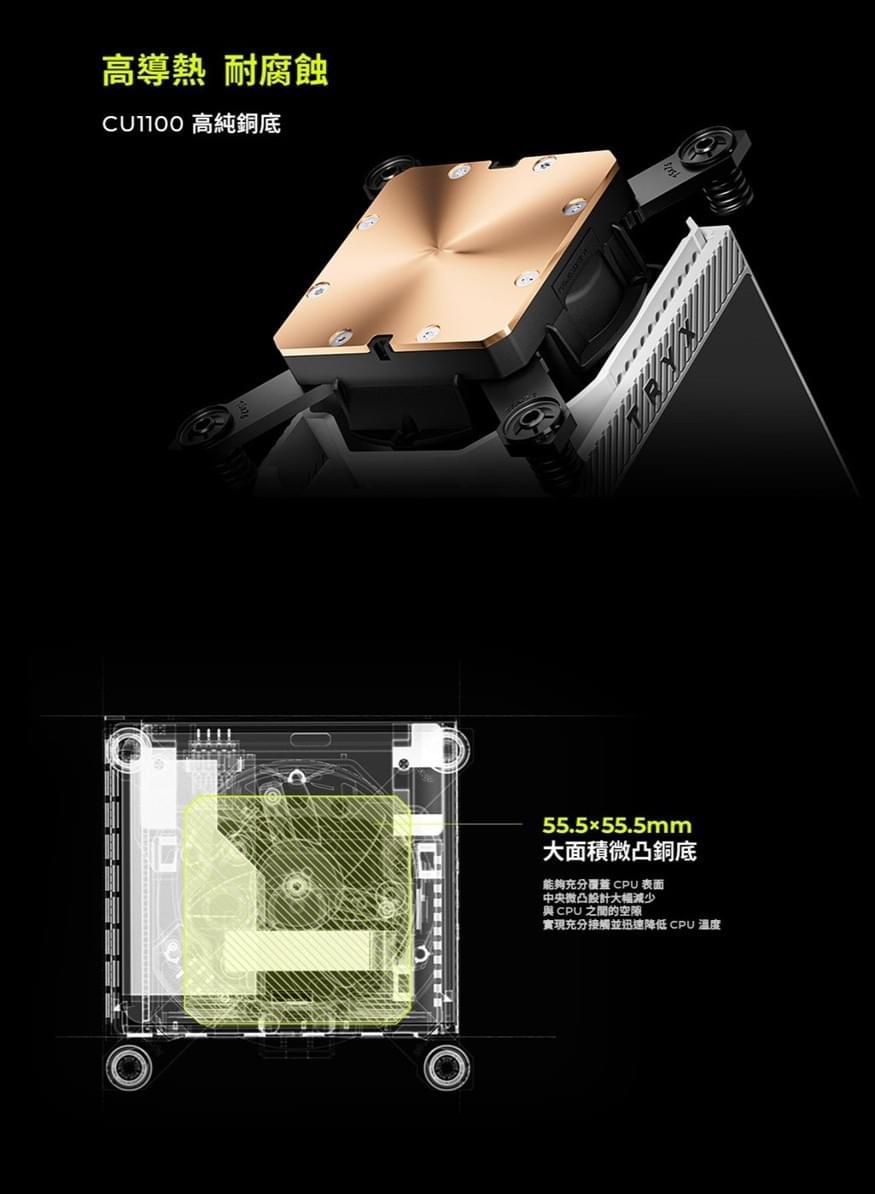 【TRYX】PANORAMA WB 裸視3D液晶分體冷頭 白(Asetek 8.5/0.1 mm噴射型微水道)