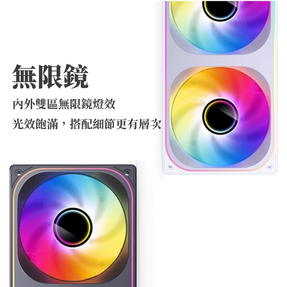 Jonsbo 喬思伯【 ZB360B 】一體式全幅無線鏡風扇 黑