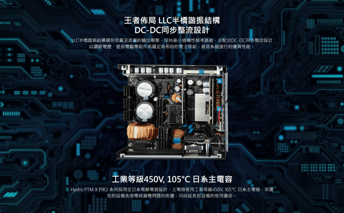 【全漢FSP】Hydro PTM X PRO 1000/1200W ATX3 白金電源 黑/白 (防潮防塵防鏽/短機身)
