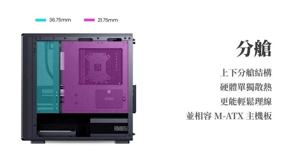 JONSBO 喬思伯 D200 一體式曲面玻璃機殼 白(MATX/數位顯示/快拆/雙艙/7風扇位/可調節顯卡支架)