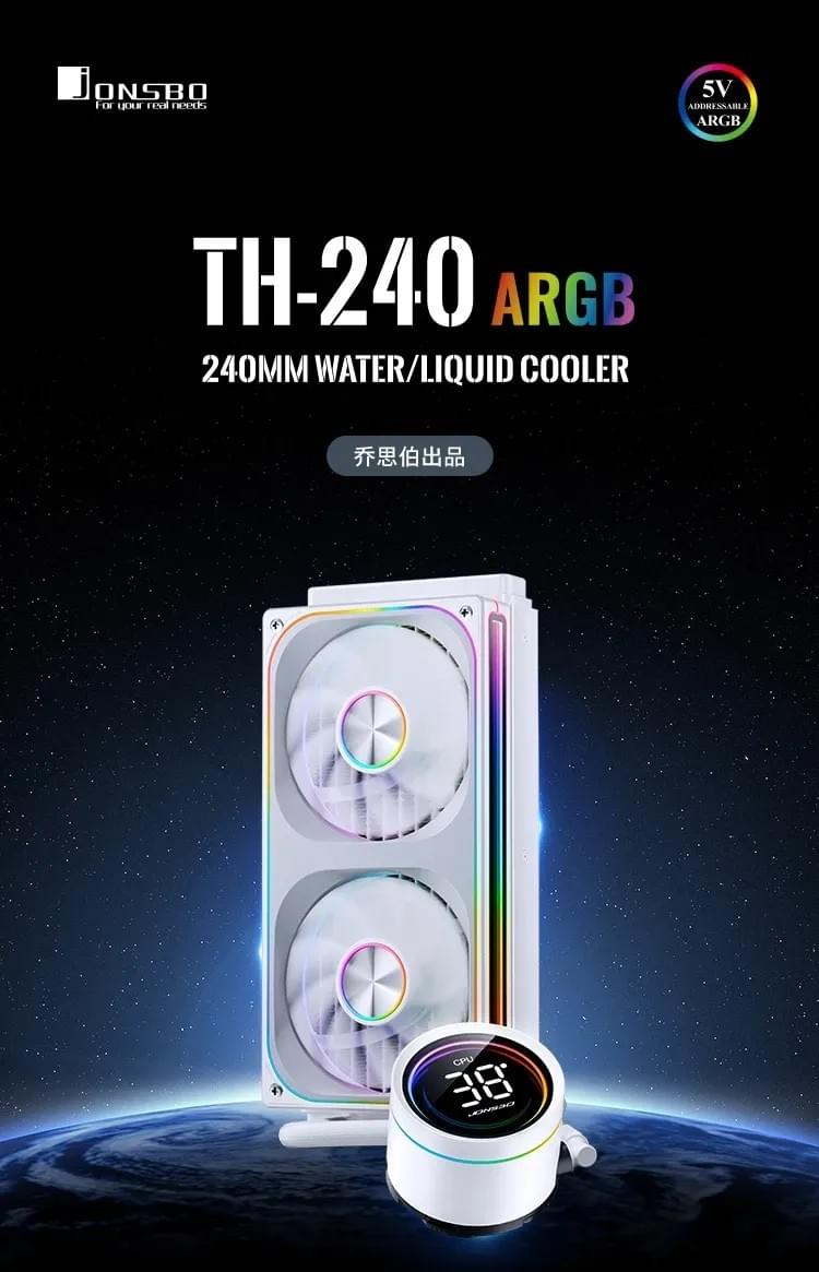 Jonsbo 喬思伯【 TH240 】全幅式無限鏡一體扇液晶水冷 白