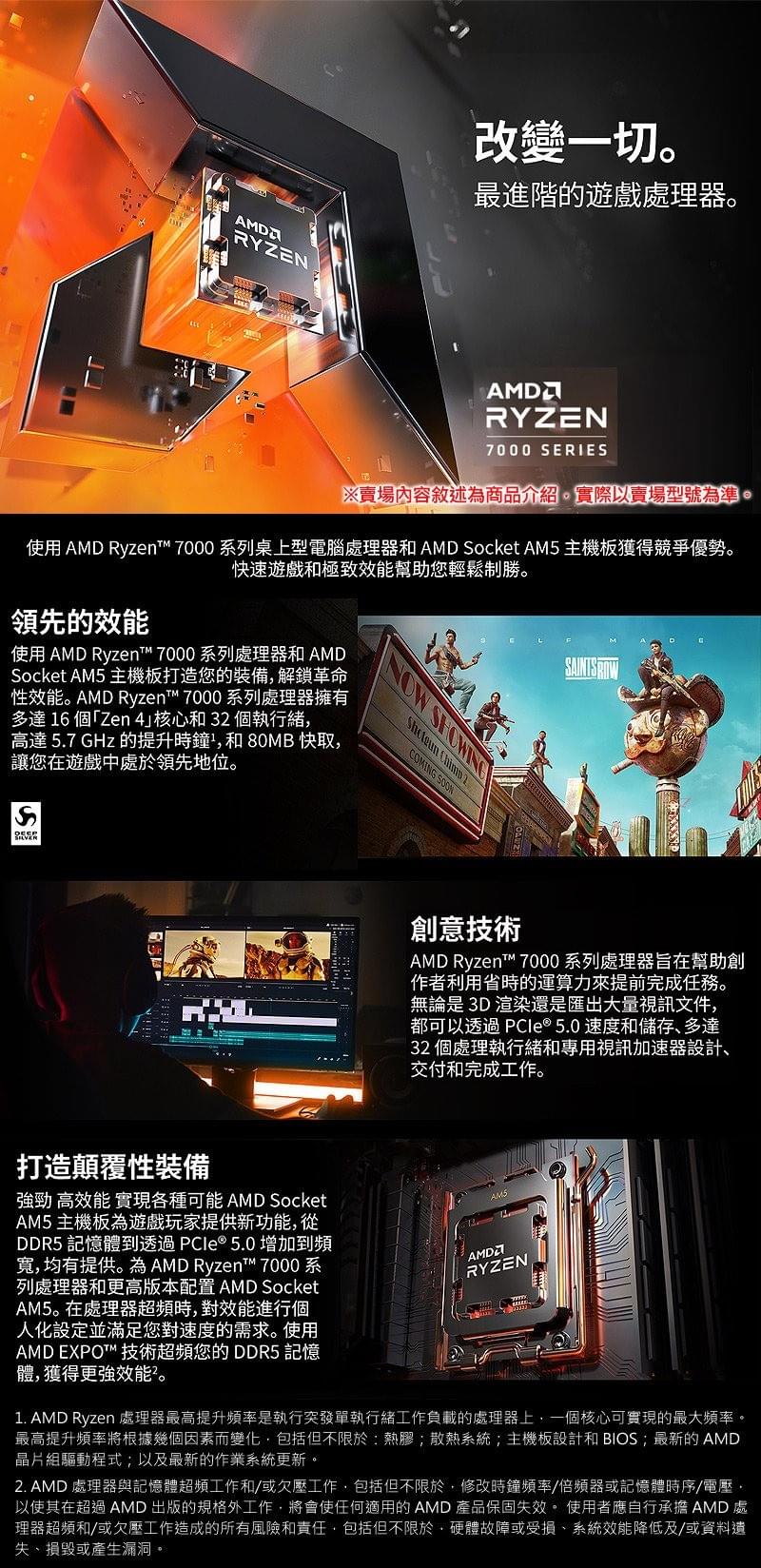 AMD R9 7950X3D盒【16核/32緒】