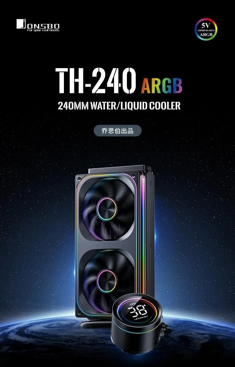 Jonsbo 喬思伯【 TH240 】全幅式無限鏡一體扇液晶水冷 黑
