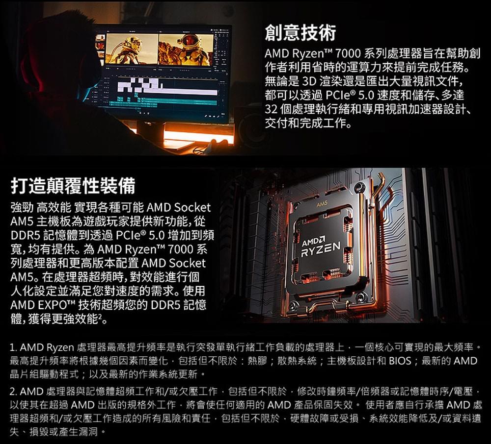 AMD超微 Ryzen 5 7500F MPK【6核12緒】AM5腳位/無內顯/含風扇/CPU/原價屋