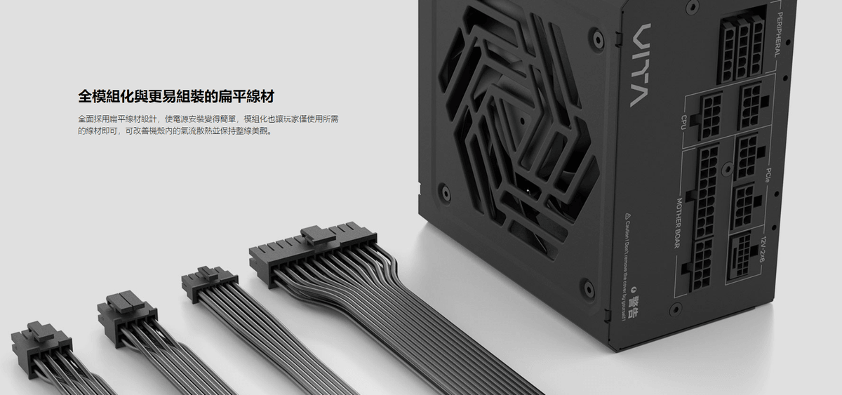 【全漢FSP】VITA GM MIT 650W ATX3.1 雙金牌全模組電源 (台灣製造/扁線材/A+低噪認證)