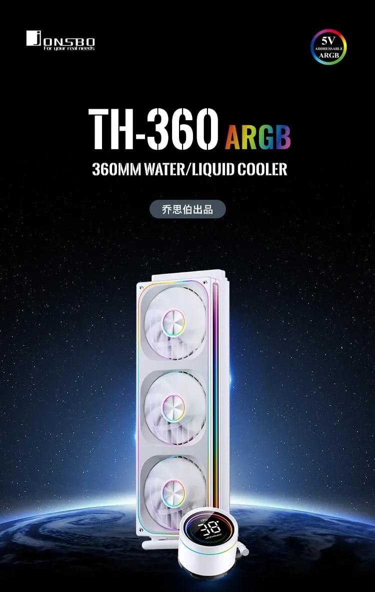 Jonsbo 喬思伯【 TH360 】全幅式無限鏡一體扇液晶水冷 白
