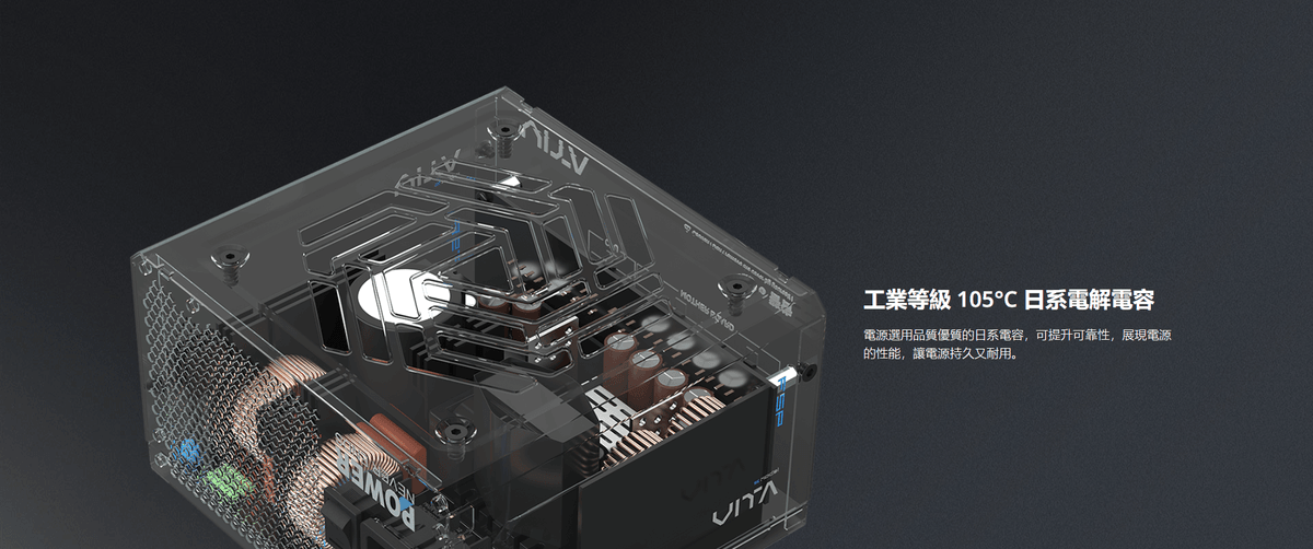 【全漢FSP】VITA GM MIT 650W ATX3.1 雙金牌全模組電源 (台灣製造/扁線材/A+低噪認證)