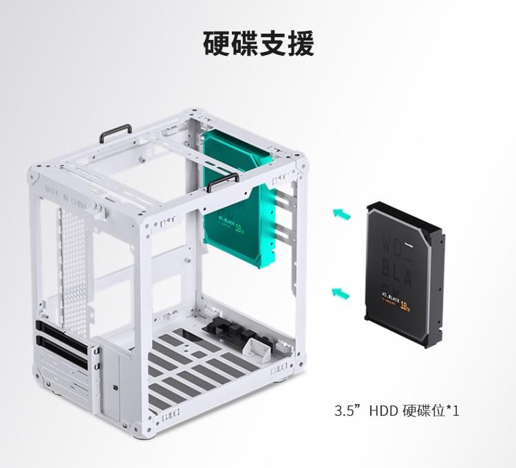 Jonsbo 喬思伯 【 C6 】標準版 白 ITX 機殼