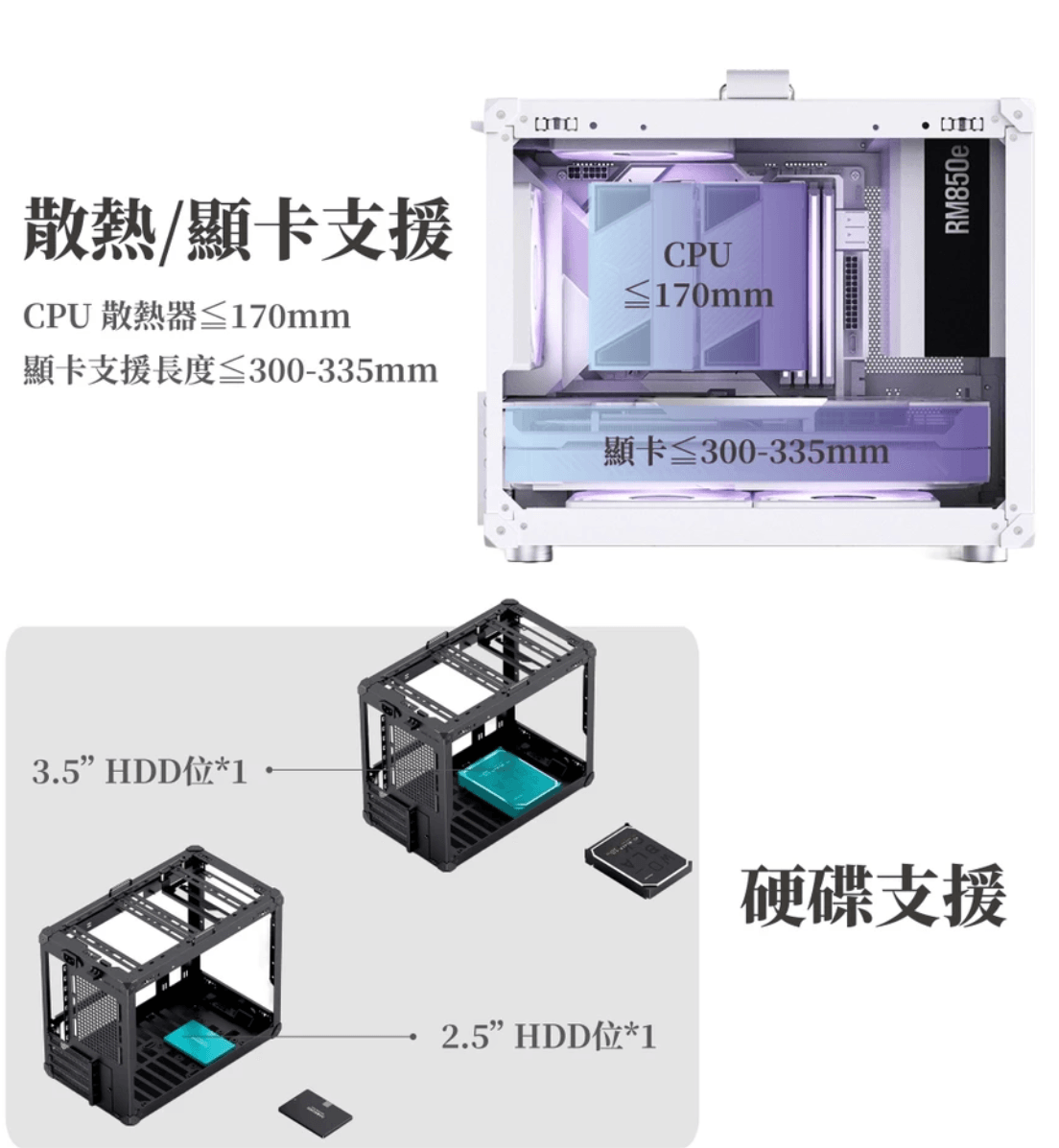 Jonsbo 喬思伯【C6MAX】提把版 白 MATX 機殼