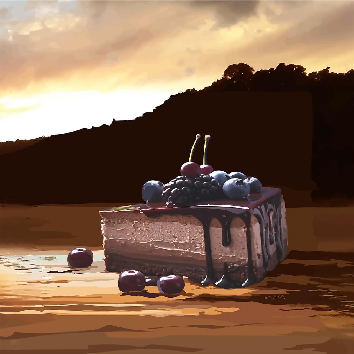 CHOCOLATE AND CHERRIES AT DAWN