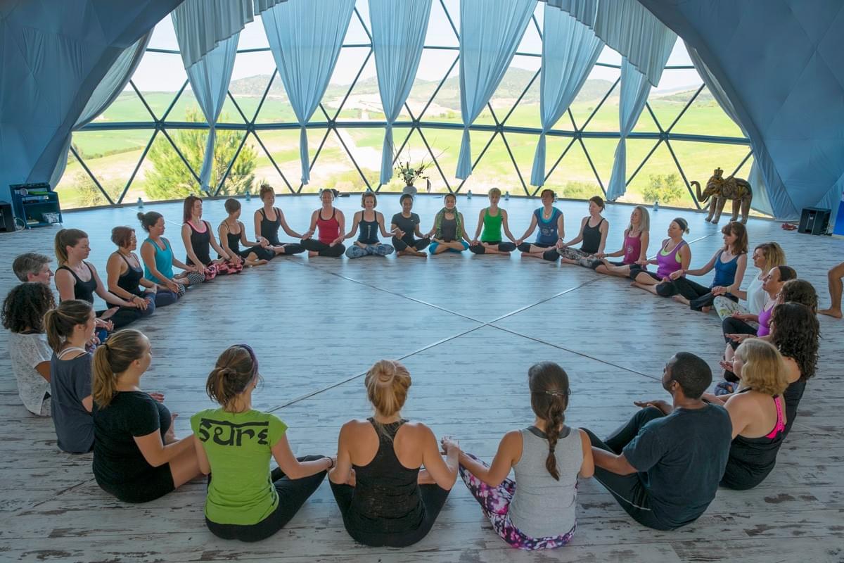 This is the amazing YOGA dome at Suryalila - underfloor heating and stunning views! And only 15 places on our retreat giving lots of space for each one of us