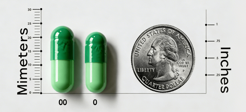Size 0 or Size 00 Capsules