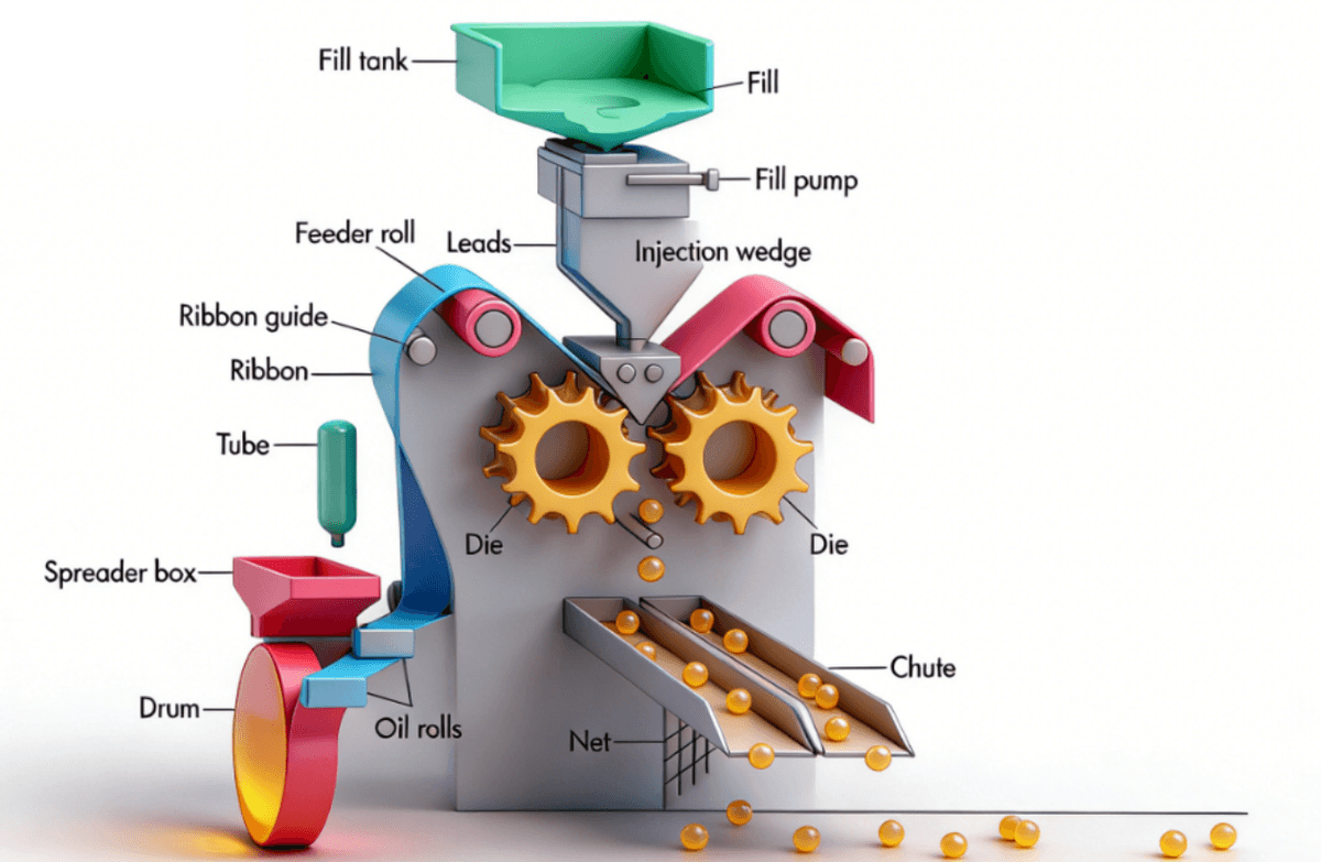 LTRJ-180 Automatic soft gelatin capsule filling machine for fish oil 1