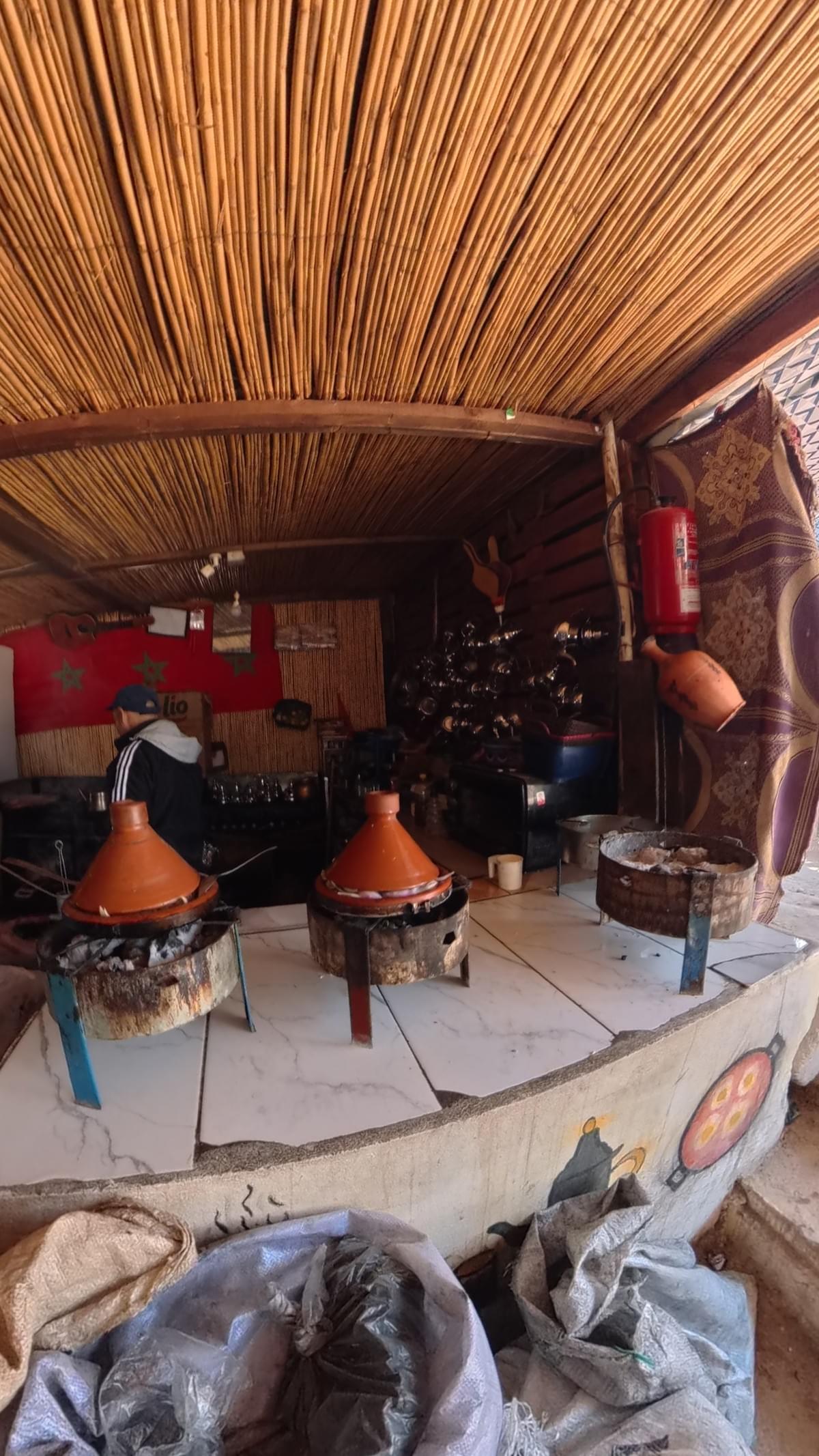 Tagines at the Ain Skhouna Cafe