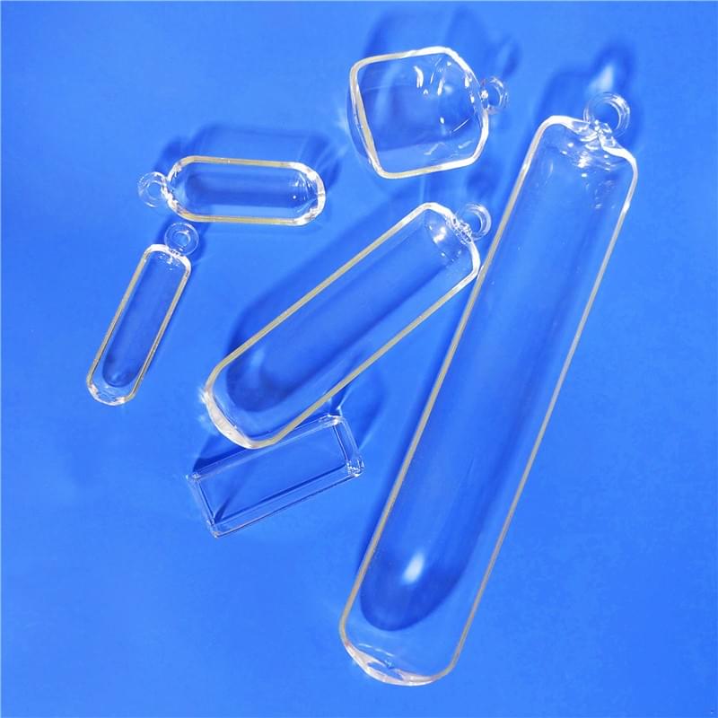 Silica Fused Quartz Glass Boat with Ring Handle