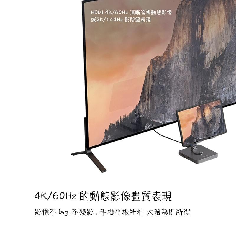 iPad Pro HUB支架,iPad Air4 5 HUB Stand,平板支架擴展塢,平板旋轉支架,HDMI 4K