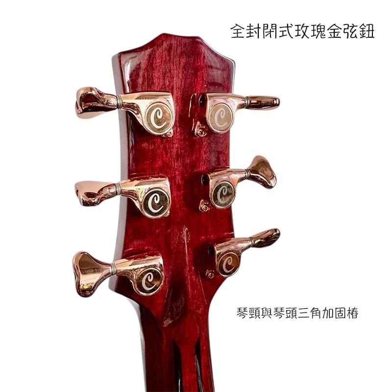 民謠吉他,實木民謠吉他,36吋mini旅行吉他,實木雲杉桃花心玫瑰木吉他,吉他鑲貝經典收藏款,封閉式弦鈕,六弦鋼弦民謠琴