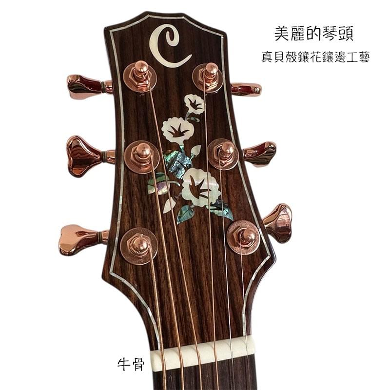 民謠吉他,實木民謠吉他,36吋mini旅行吉他,實木雲杉桃花心玫瑰木吉他,吉他鑲貝經典收藏款,封閉式弦鈕,六弦鋼弦民謠琴