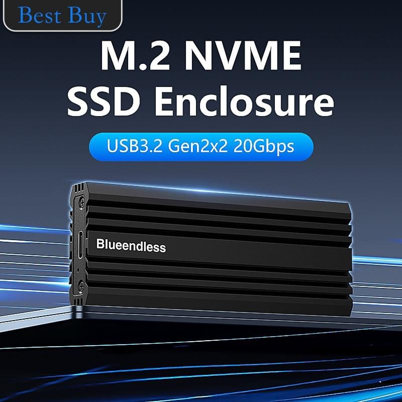 M.2 NVMe SSD硬碟外接盒,USB3.2 Gen2x2 20Gbps控制晶片,MacbookPro硬碟盒與擴充座
