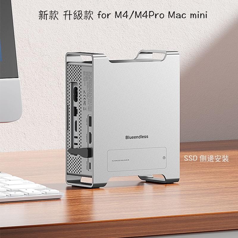 M4 Mac mini功能性外框架,M4 Mac mini保護殼,M4 Mac mini直立式電腦機殼,硬碟容量擴充外接