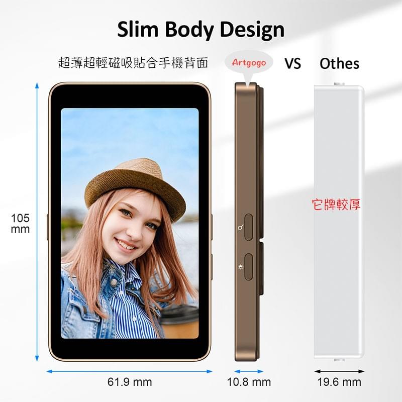 iPhone15/16Pro Selfie自拍鏡像監視螢幕,Type-C手機 Selfie monitor,手機主鏡頭觀看螢幕,手機第二個螢幕