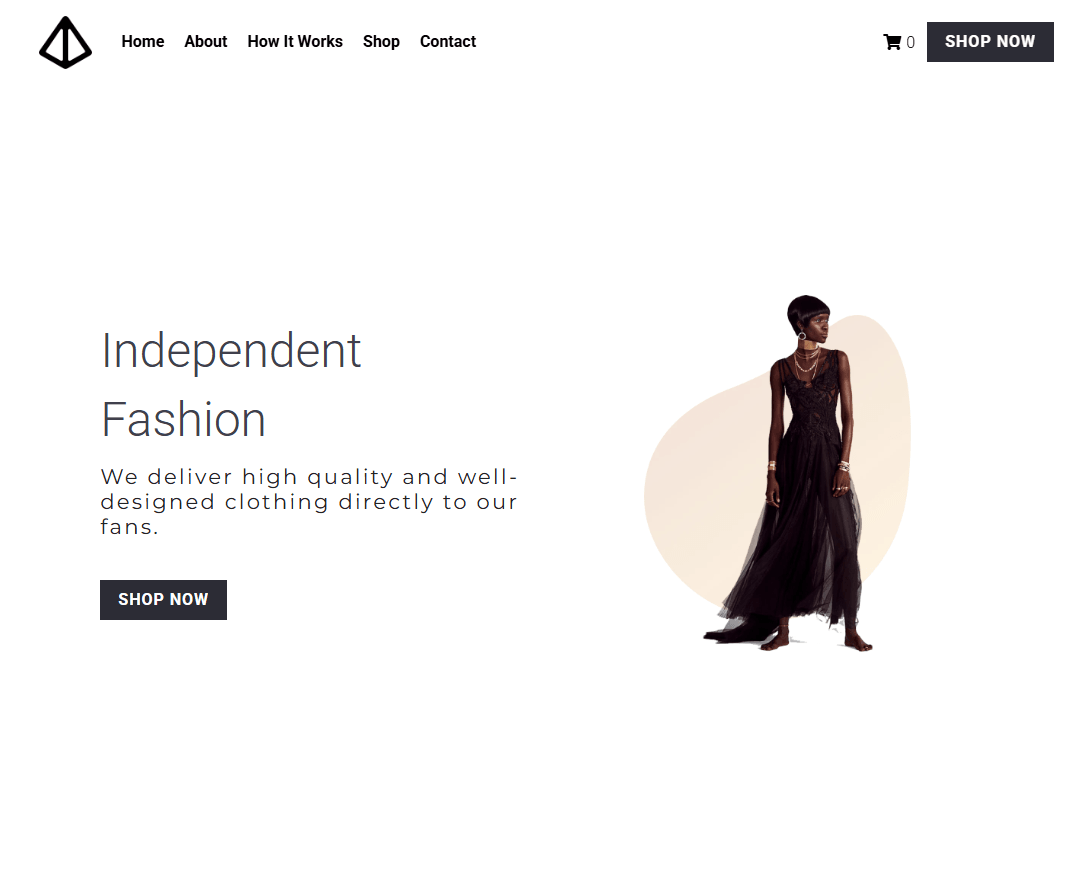 Plantilla Glow de Strikingly