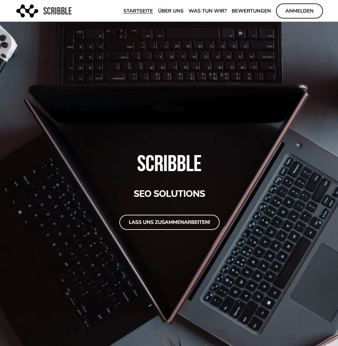 Scribble-Vorlage von Strikingly