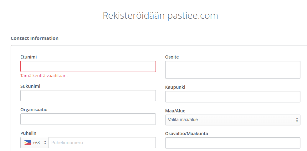 Ilmainen verkkotunnuksen rekisteröintisivu