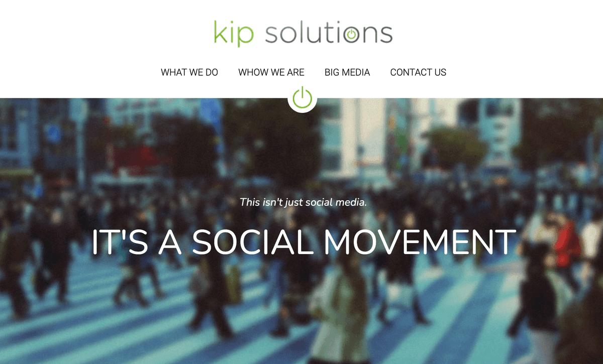 Szablon Kip Solutions od Strikingly