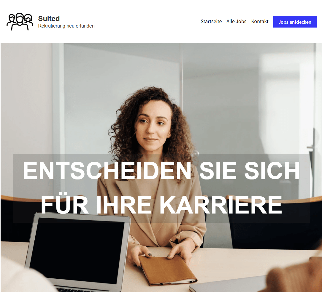 Homepage-Design für Personalagenturen