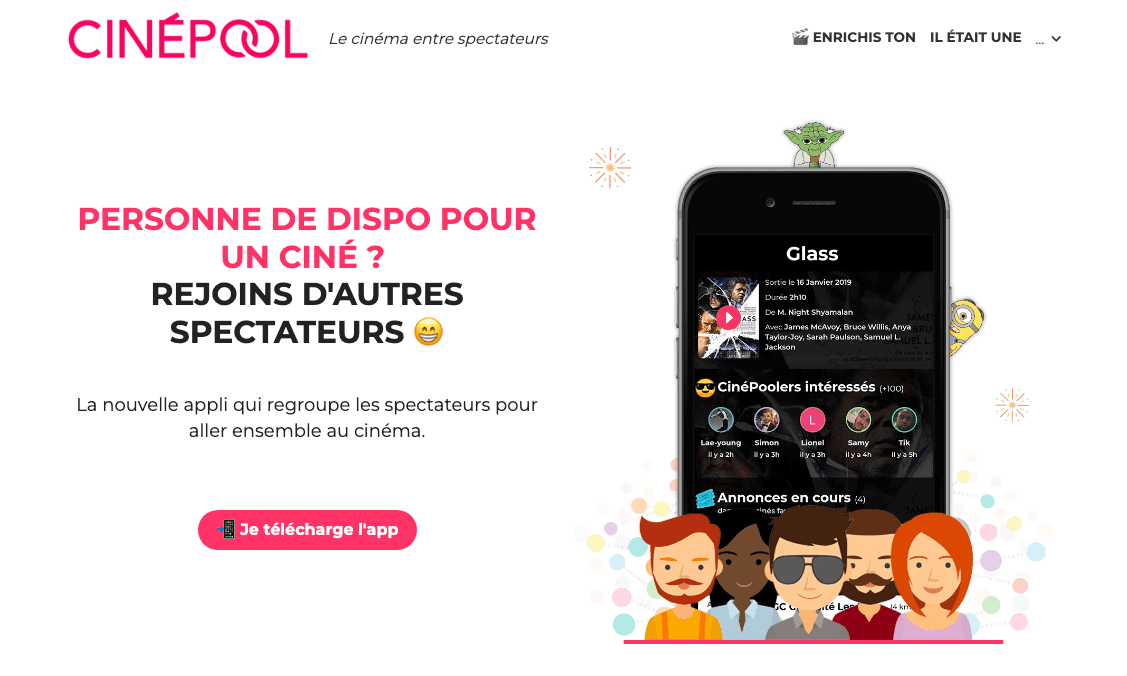 Internationale Cinepool-Website