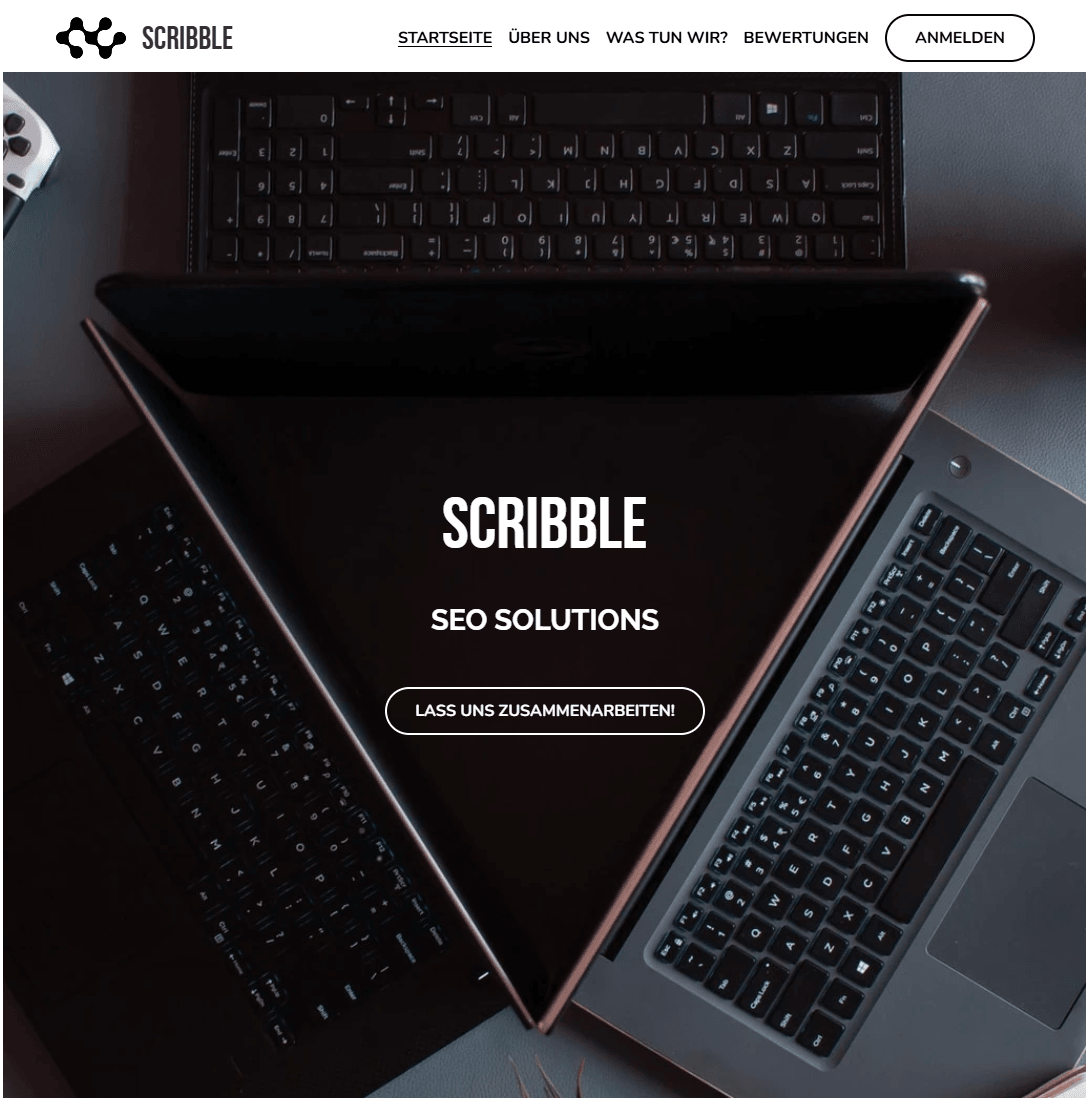 Scribble-Vorlage von Strikingly