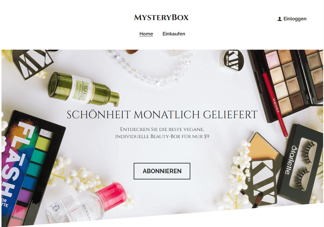 Mystery-Box-Vorlage von Strikingly