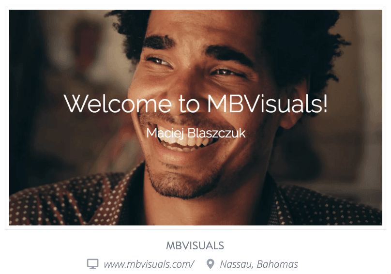 MB Visuals: Fotografie-Website